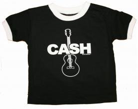 JOHNNY CASH - Guitar - Black / White Toddler T-shirt