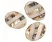 Abalone Beads & Mother of Pearl Banded Mosaic Flat Oval 20x15mm