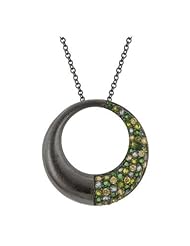 Black Rhodium Hooplet Pendant Necklace