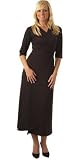 CLEARANCE SALE-Faux Wrap Black Dress - Misses/Plus (Fuss Free Apparel)