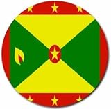 Grenada Flag Round Mouse Pad