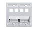 8-Port Angled Quickport Wall Plate-White