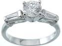 925 Sterling Silver 3 Stone CZ Ring