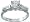 925 Sterling Silver 3 Stone CZ Ring- SIZE 5