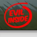 Evil Inside On Board Red Sticker Decal Funny Satan Red Car Window Wall Macbook Notebook Laptop Sticker Decal