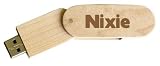 Engraved Wooden USB Flash Drive 8 GB - Engraved name Nixie