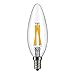 LIGHTSTORY LED Candle Bulb B10, E12 Candle Base 2700K Non-Dimmable LED Chandelier Bulb (3W=40W)