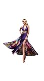 Tony Bowls Halter Print Evening Gown