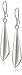 Sterling Silver Geometric Drop Earrings, 1.6