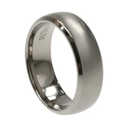 Titanium Ring Titanium Ring with combination of matte and shiny polish. Width: 7mm
