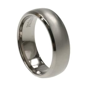 Titanium Ring Titanium Ring with combination of matte and shiny polish. Width: 7mm , 6