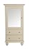 Offspring Violet 2 Drawer Mirrored Armiore, Linen