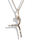 Solid Silver Dancing Ballerina Pendant & Silver Chain.