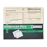 Quality Park 69998 Quality Park Employee Record Folder, Top Tab, Letter, Manila, 20/Pack