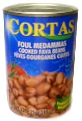 Foul Medammas, Cooked Fava Beans (Cortas) 15oz