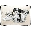 Fiddler's Elbow Shih Tzh Puppies Leslie Anderson Designer Decorative Dog Pillow