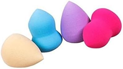 Generic 4Pc Colorful Multi Shape Pro Beauty Flawless Makeup Blender Foundation Puff Sponges by Ten Colour