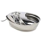 Stainless Steel Pet Drinking Fountain Raindrop Design