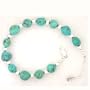 Sterling Silver And Turquoise Nugget Adjustable Bracelet
