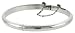 Sterling Silver Plain High Polished Thin Bangle, over 3/16" (5mm) Thin