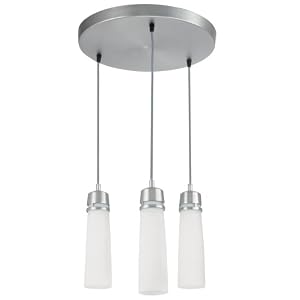 American Fluorescent ARPC313SNEC Aria Aluminum Die-Cast 3 Light Pendant, Round, Satin... by 