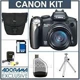 Cheap Canon PowerShot SX20 IS, Digital Camera Kit, with 8GB SD Memory Card, Camera Case, Table Top Tripod, USB 2.0 SD Card Reader, Professional Lens Cleaning Kit