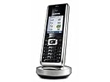 Siemens Gigaset SL 56, Mobilteil und Ladeschale, lackschwarz - 