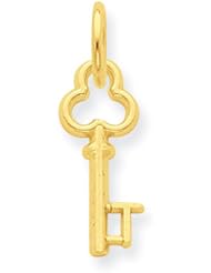 14k Gold T Key Charm