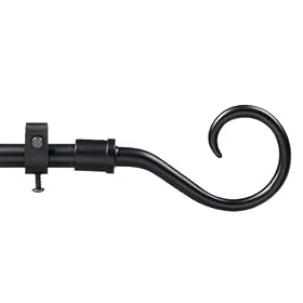 Casual Home Black Hook Drapery Rod - 28-48" by Casual Home