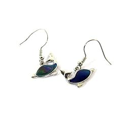 Blue Whale Fun Color Changing Mood Dangle Earrings