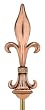 27" Handcrafted "Fleur-De-Lis" Pure Polished Copper Cupola Finial