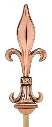 39" Handcrafted "Fleur-De-Lis" Pure Polished Copper Cupola Finial