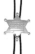 Sheriff Badge Bolo Tie ~ Silver-tone