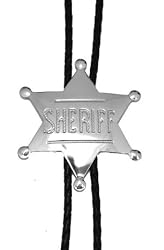 Sheriff Badge Bolo Tie ~ Silver-tone