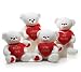 WHITE TEDDY BEAR 14" PLUSH with RED BE MINE HEART Happy Valentine's Day