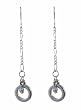 Earrings - E445 - Long Chain Circle