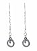 Earrings - E445 - Long Chain Circle