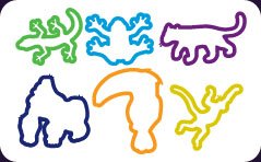 Pk/24 Silly Bandz Rubber Band Bracelets Rainforest Set [Toy]