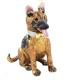 German Shepherd with Tongue Out Jeweled Trinket Box