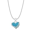 Boma Sterling Silver Turquoise Heart Necklace, 16"