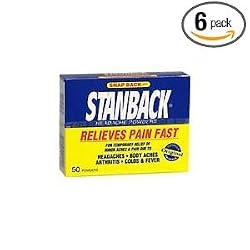 Stanback Headache Powder, 50 Count (Pack of 6)