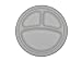 Stalkmarket 10-Inch, 3-Compartment Plate, 500-Count Case