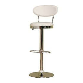 Florrie Adjustable Swivel Barstool-White