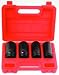 Automotive : 4 Piece 1/2in Drive 6 Point Spindle Nut Socket Set