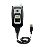 Coiled Power Hot Sync and Charge USB Data Cable w/ Tip Exchange for the Samsung SCH-A850 - Gomadic Brand