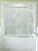 Kohler Devonshire Bypass Bath Door With Crystal Clear Glass, 59-5 And 8-inch-by-58-5 And 16-inch, Bright Silver #704410-l-sh