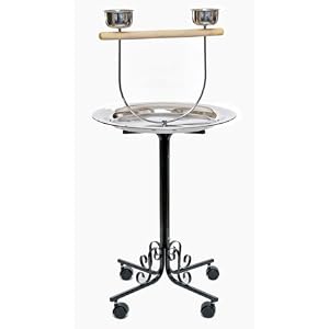 Deluxe Stainless Parrot Stand, W/23