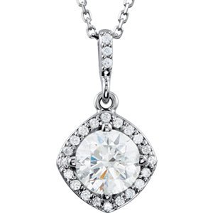 Genuine IceCarats Designer Jewelry Gift 14K White Gold 1 1/6Ctw Dia 18 Inch Necklace. 1 1/6 Ct Tw 18 Inch Diamond Necklace 1 1/6Ctw Dia 18 Inch Necklace In 14K White Gold