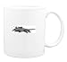 Mug with fear, running, mouse, gray, alarm