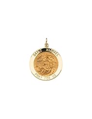 25.00 mm St. Michael Medal in 14K Yellow Gold